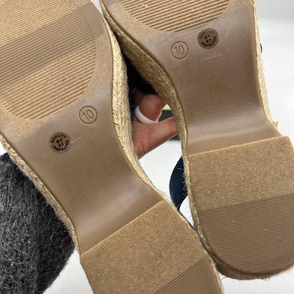 a.n.a Womens Dukes Heeled Sandals Denim Blue Size 10M - Picture 6 of 12